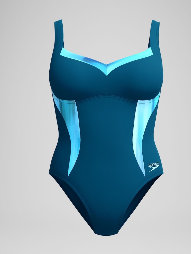 Speedo Green Shaping Luna Elustre Swimsuit - Image 6 of 6