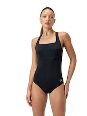 Speedo Black Flex Band Swimsuit with Built in Swim Bra - Image 1 of 7