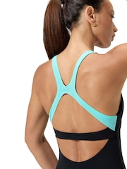 Speedo Black Flex Band Swimsuit with Built in Swim Bra - Image 4 of 7