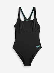 Speedo Black Flex Band Swimsuit with Built in Swim Bra - Image 7 of 7