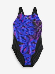 Speedo Blue All-Over Digital Record Breaker Swimsuit - Image 1 of 1