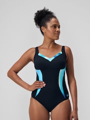 Speedo Blue Shaping Luna Elustre Swimsuit - Image 1 of 4