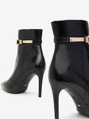NeroGiardini Black Leather Pointed Heeled Ankle Boots - Image 6 of 6