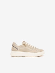 NeroGiardini Cream Leather Cupsole Trainers - Image 1 of 4
