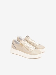 NeroGiardini Cream Leather Cupsole Trainers - Image 2 of 4