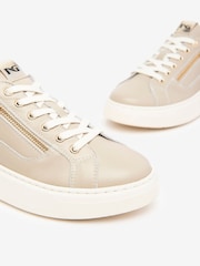NeroGiardini Cream Leather Cupsole Trainers - Image 3 of 4