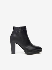 NeroGiardini Black Leather Ankle Boots - Image 1 of 4