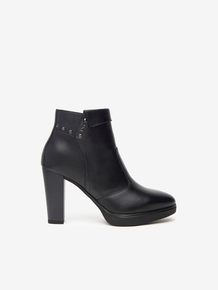 NeroGiardini Black Leather Ankle Boots - Image 1 of 4
