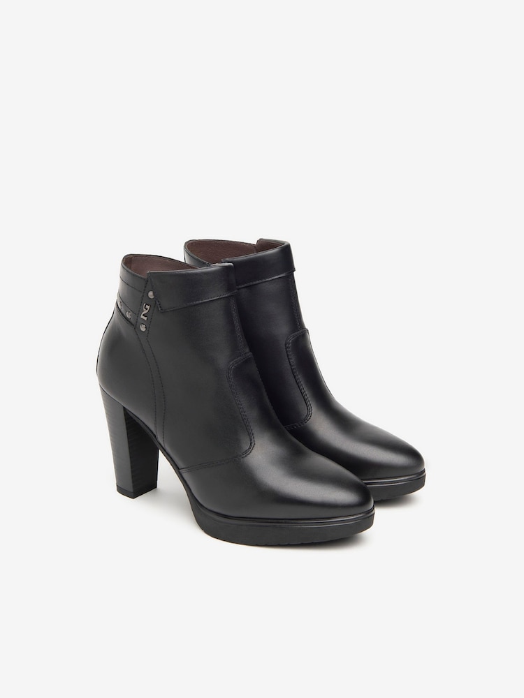 NeroGiardini Black Leather Ankle Boots - Image 2 of 4