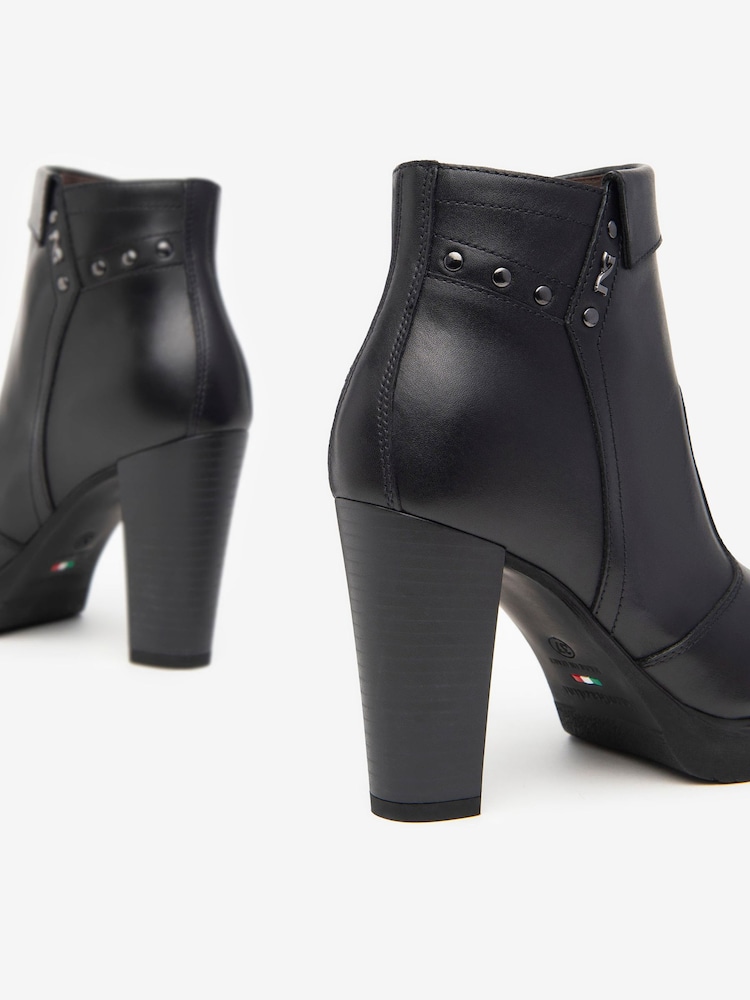 NeroGiardini Black Leather Ankle Boots - Image 4 of 4