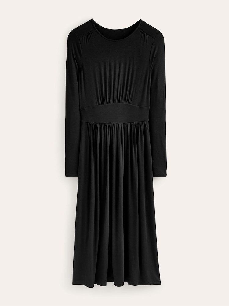 Boden Black Petite Thea Long Sleeve Jersey Dress - Image 5 of 5