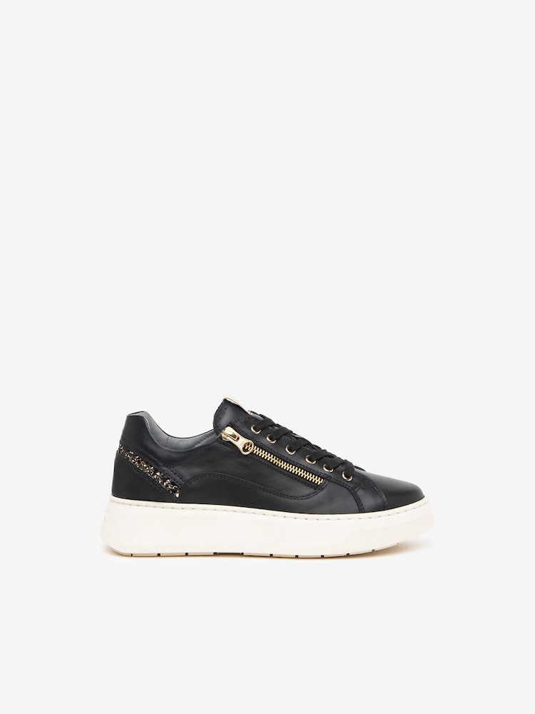 NeroGiardini Black Leather Cupsole Trainers - Image 1 of 4