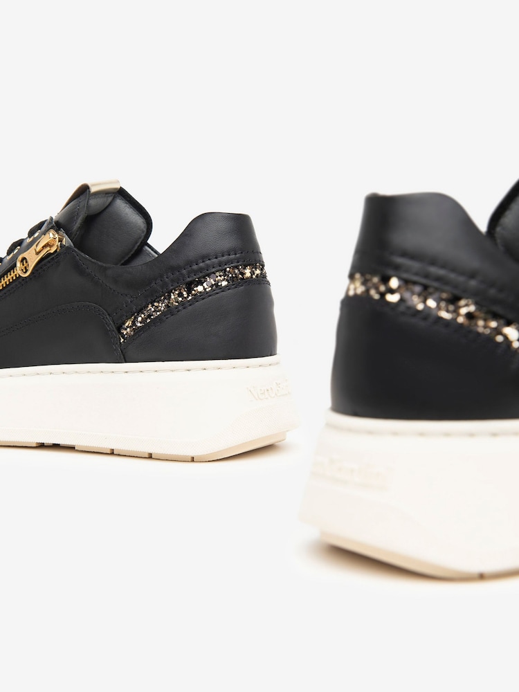 NeroGiardini Black Leather Cupsole Trainers - Image 4 of 4
