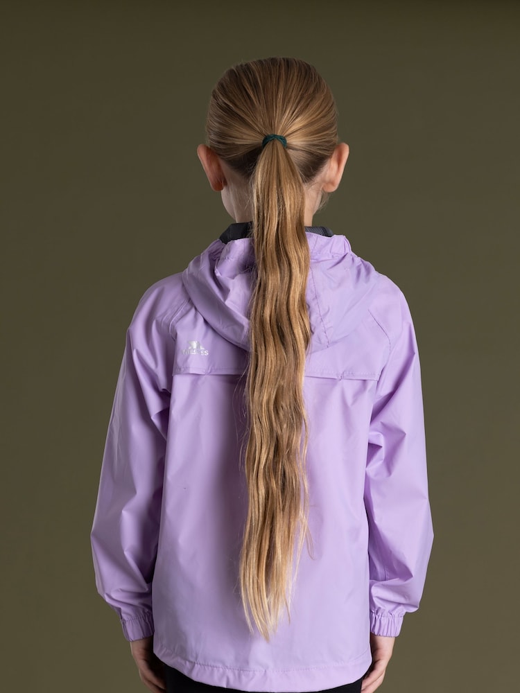 Trespass Kids Unisex Purple Qikpac Jacket Packaway TP75 - Image 2 of 5 Trespass Kids Unisex Purple Qikpac Jacket Packaway TP75 - Image 2 of 5
