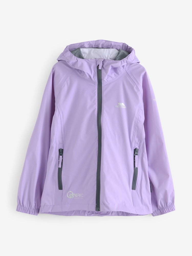 Trespass Kids Unisex Purple Qikpac Jacket Packaway TP75 - Image 5 of 5 Trespass Kids Unisex Purple Qikpac Jacket Packaway TP75 - Image 5 of 5