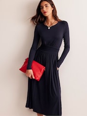 Boden Blue Petite Thea Long Sleeve Jersey Dress - Image 2 of 4