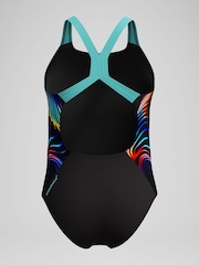 Speedo Black Digital Placement Powerback Swimsuit - Image 5 of 5