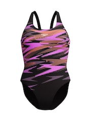 Speedo Pink Hyperboom Placement Muscleback Swimsuit - Image 1 of 6