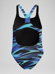 Speedo Blue Hyper Boom Allover Medalist Swimsuit - Image 2 of 5