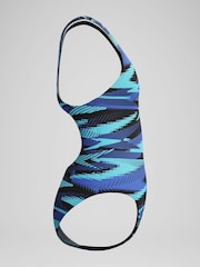 Speedo Blue Hyper Boom Allover Medalist Swimsuit - Image 5 of 5