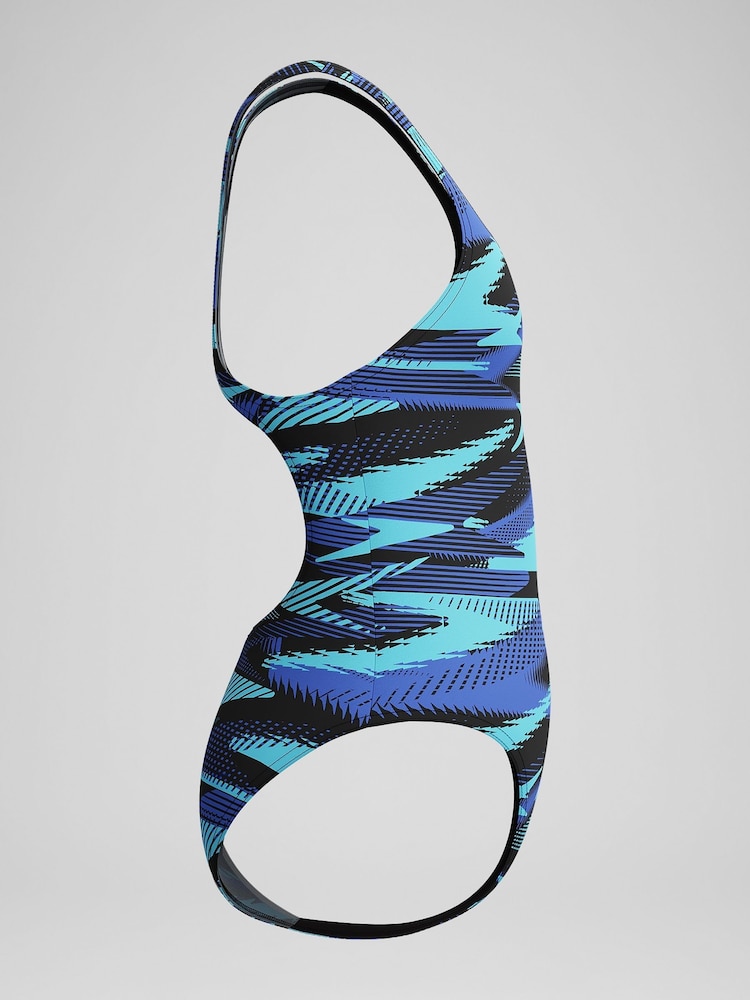 Speedo Blue Hyper Boom Allover Medalist Swimsuit - Image 5 of 5