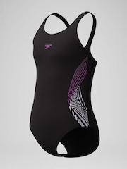 Speedo Black Placmement Muscleback Swimsuit - Image 5 of 5