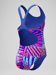 Speedo Blue Digital Allover Splashback Swimsuit - Image 3 of 5