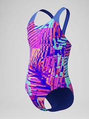 Speedo Blue Digital Allover Splashback Swimsuit - Image 5 of 5