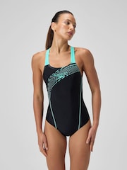 Speedo Black Medley Logo Swimsuit - Image 3 of 6