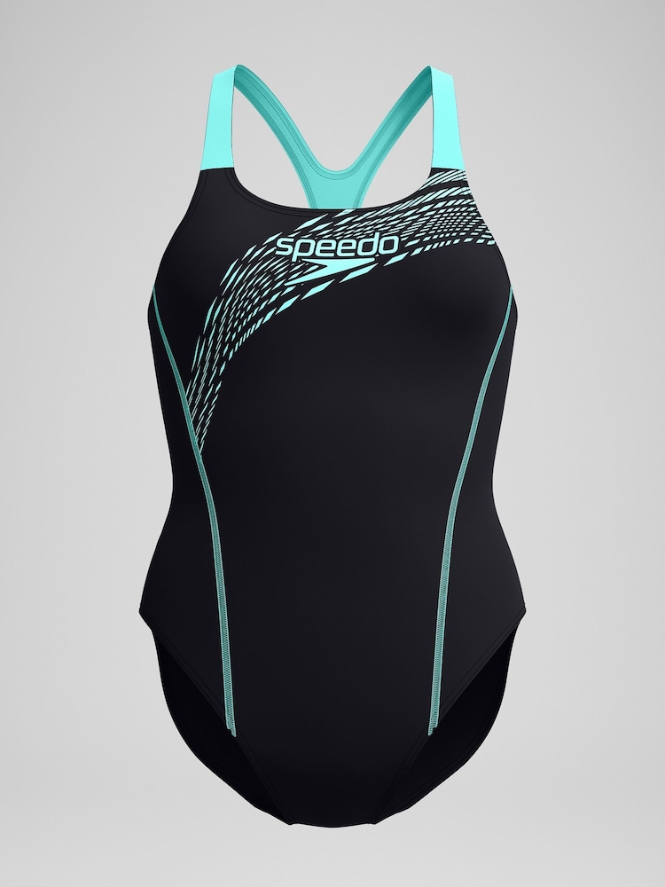 Speedo Black Medley Logo Swimsuit - Image 6 of 6
