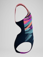 Speedo Blue Digital Placement Splashback Swimsuit - Image 2 of 5