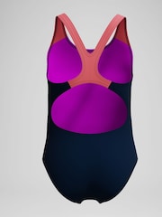 Speedo Blue Digital Placement Splashback Swimsuit - Image 5 of 5