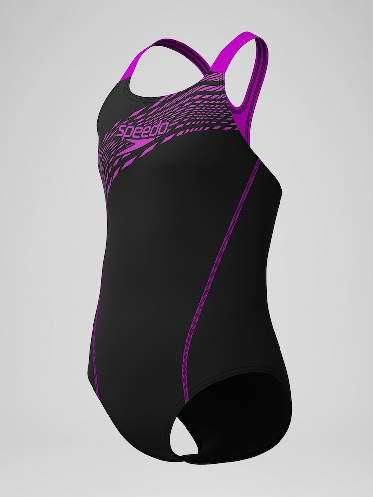 Speedo Black Medley Logo Medalist Swimsuit - Image 2 of 5