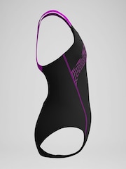 Speedo Black Medley Logo Medalist Swimsuit - Image 3 of 5