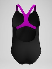 Speedo Black Medley Logo Medalist Swimsuit - Image 5 of 5