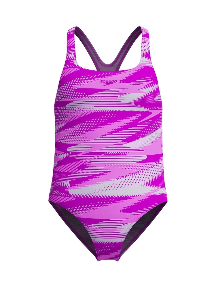 Speedo Pink Hyper Boom Allover Medalist Swimsuit - Image 2 of 5