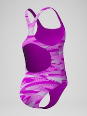 Speedo Pink Hyper Boom Allover Medalist Swimsuit - Image 3 of 5