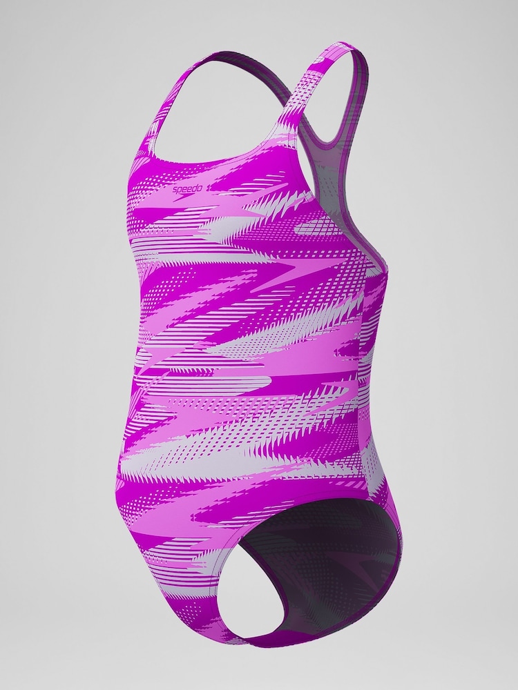 Speedo Pink Hyper Boom Allover Medalist Swimsuit - Image 5 of 5