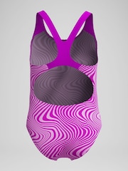 Speedo Pink Digital Allover Splashback Swimsuit - Image 2 of 5