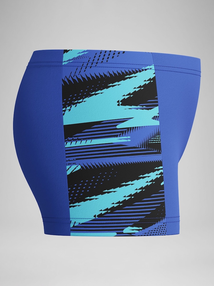 Speedo Blue Hyper Boom Panel Aquashort Swim Shorts - Image 4 of 4 Speedo Blue Hyper Boom Panel Aquashort Swim Shorts - Image 4 of 4