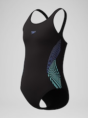 بدلة سباحة Muscleback بتصميم على الجانب من Speedo - صورة 4 من 5
