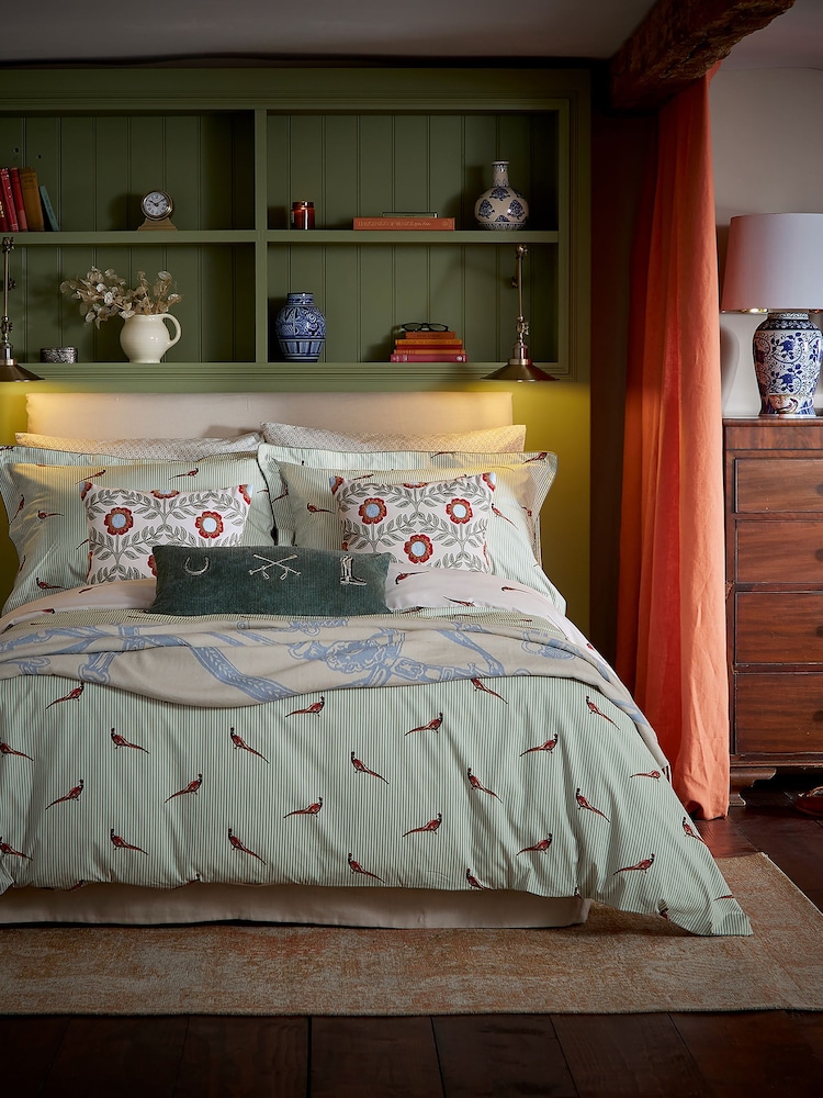 طقم من غطاء لحاف وغطاء وسادة من القطن 100% تشكيلة The Pheasant من Joules - صورة 1 من 5