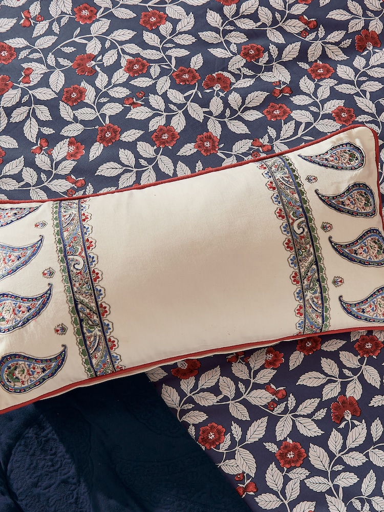 Joules Multi Tapestry Paisley Cushion - Image 1 of 5