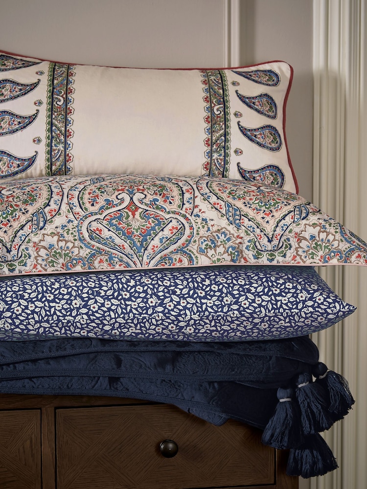 Joules Multi Tapestry Paisley Cushion - Image 2 of 5