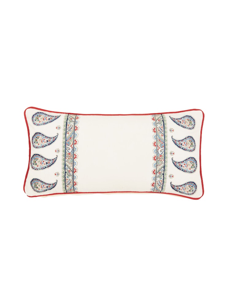 Joules Multi Tapestry Paisley Cushion - Image 5 of 5