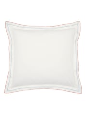 Bedeck of Belfast Chambray  Pink Estelle Square 100% Cotton Pillowcase - Image 2 of 4
