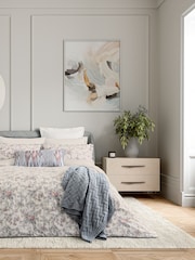 Bedeck of Belfast Chambray Pink Estelle Duvet Cover and Pillowcase 100% Cotton Set - Image 1 of 5