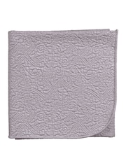 V&A Mauve Renaissance Garden 100% Cotton Throw - Image 2 of 3