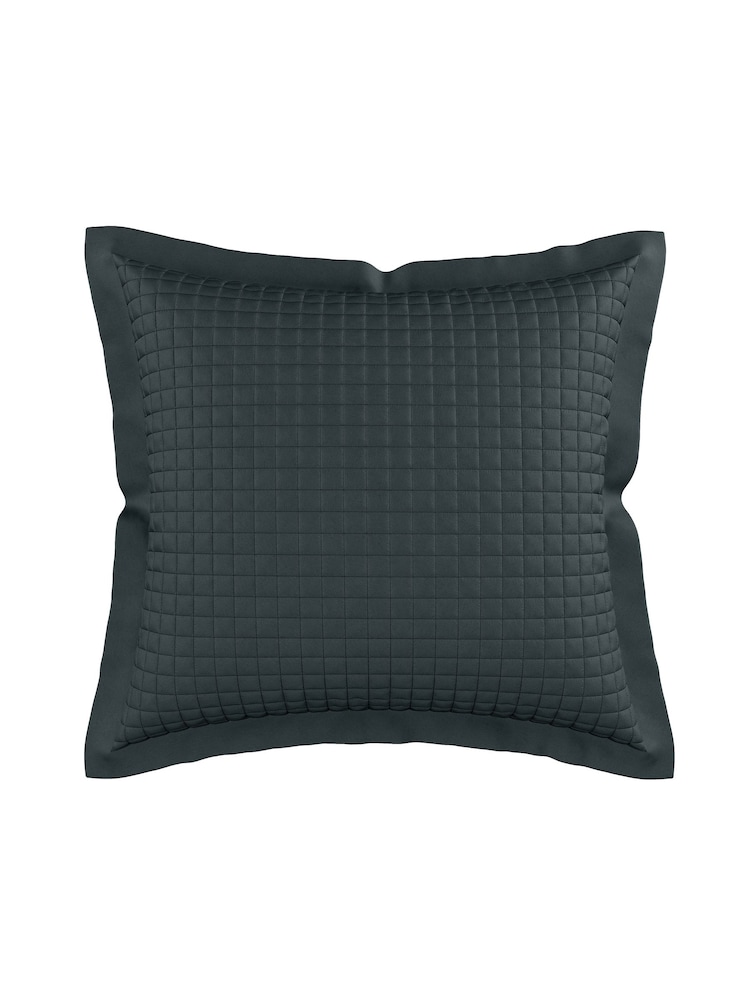 Bedeck of Belfast Charcoal Linen Ariane Sham 100% Cotton Pillowcase - Image 4 of 4
