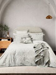 Bedeck of Belfast White Silver 100% Cotton Amalia Standard Pillowcase Pair - Image 2 of 5